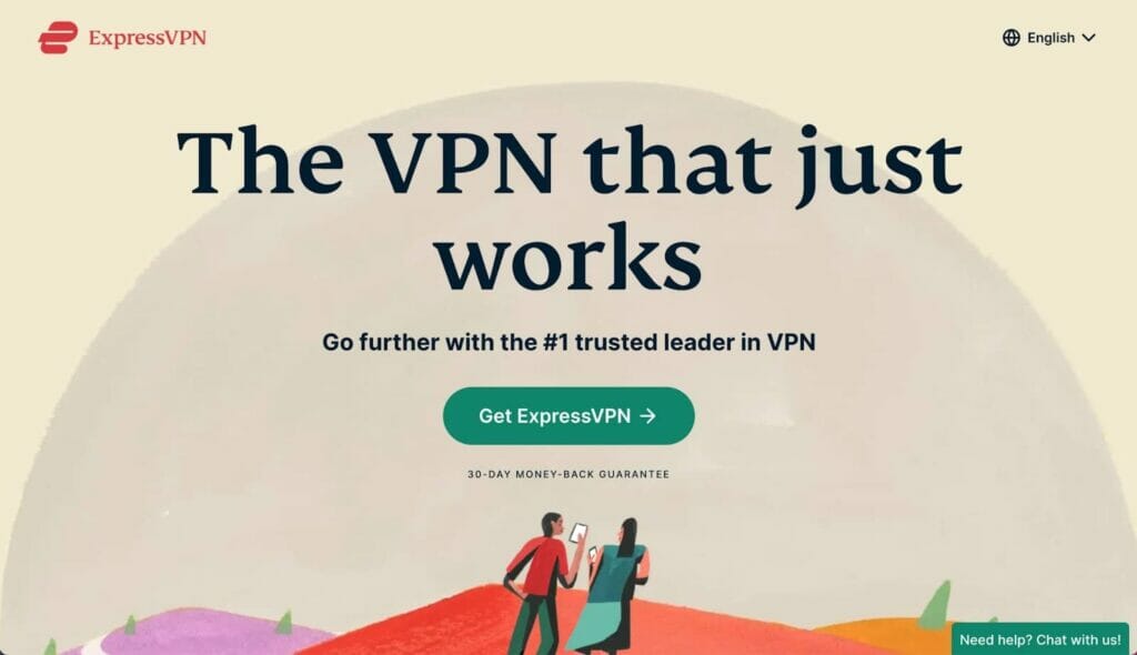 ExpressVPN's homepage